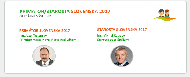 OFICIÁLNE VÝSLEDKY - PRIMÁTOR/STAROSTA SLOVENSKA 2017